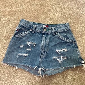 Tommy Hilfiger Distressed Ripped Jean Shorts Girls  Size 12
